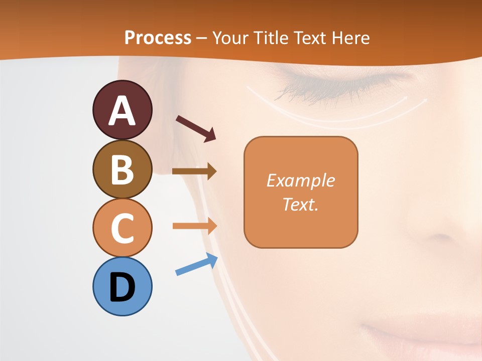 A Woman With Her Eyes Closed And Her Eyes Closed PowerPoint Template