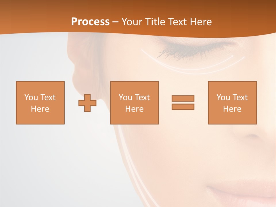 A Woman With Her Eyes Closed And Her Eyes Closed PowerPoint Template