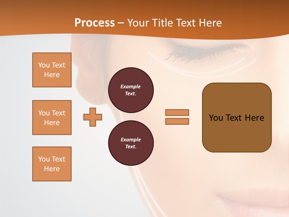A Woman With Her Eyes Closed And Her Eyes Closed PowerPoint Template