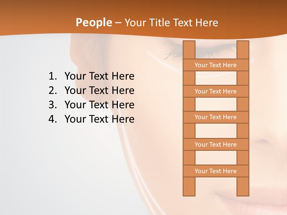 A Woman With Her Eyes Closed And Her Eyes Closed PowerPoint Template