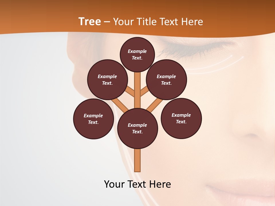 A Woman With Her Eyes Closed And Her Eyes Closed PowerPoint Template