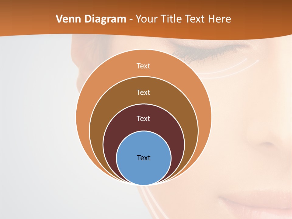 A Woman With Her Eyes Closed And Her Eyes Closed PowerPoint Template