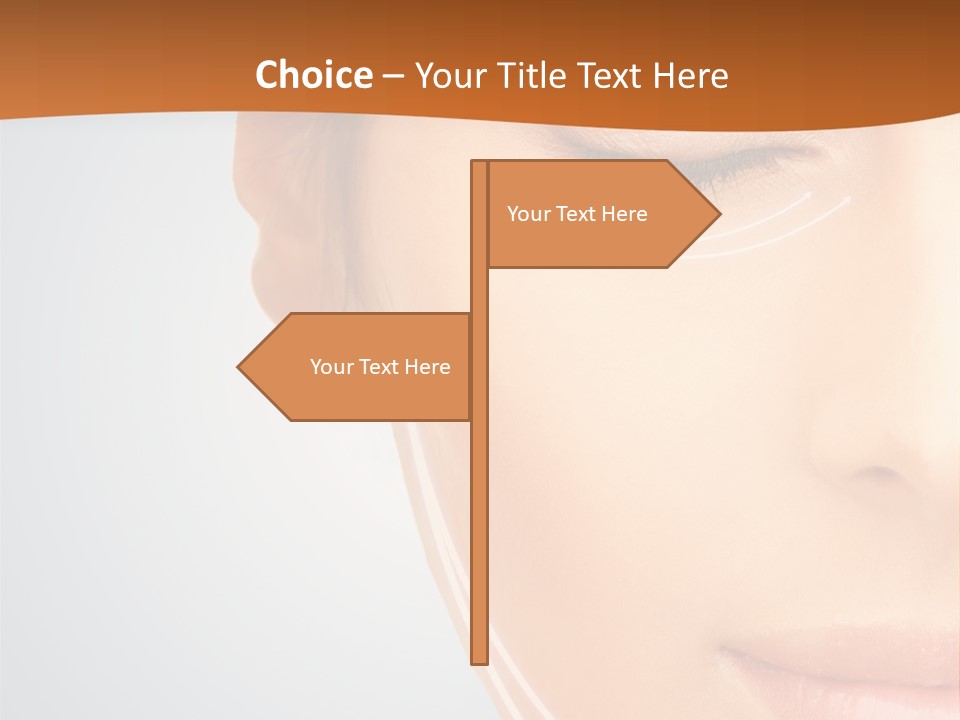 A Woman With Her Eyes Closed And Her Eyes Closed PowerPoint Template