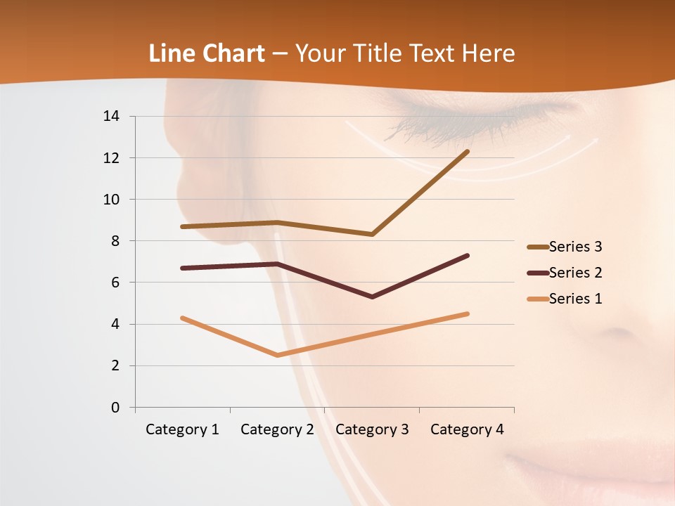 A Woman With Her Eyes Closed And Her Eyes Closed PowerPoint Template