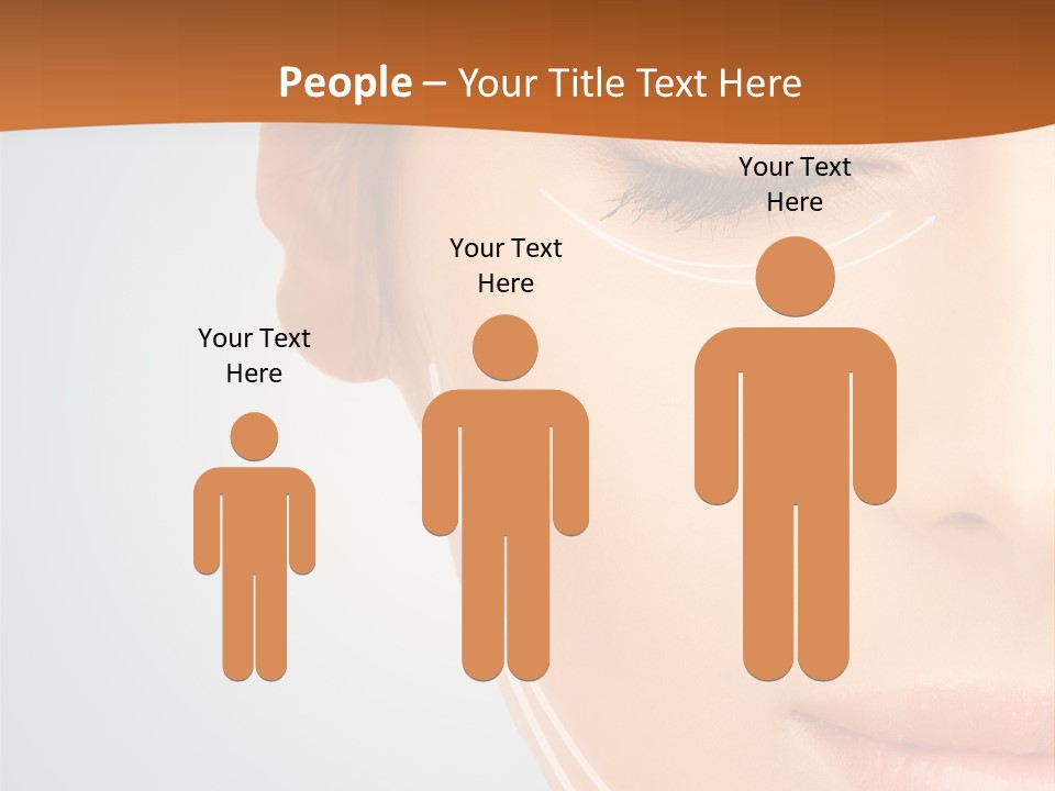 A Woman With Her Eyes Closed And Her Eyes Closed PowerPoint Template