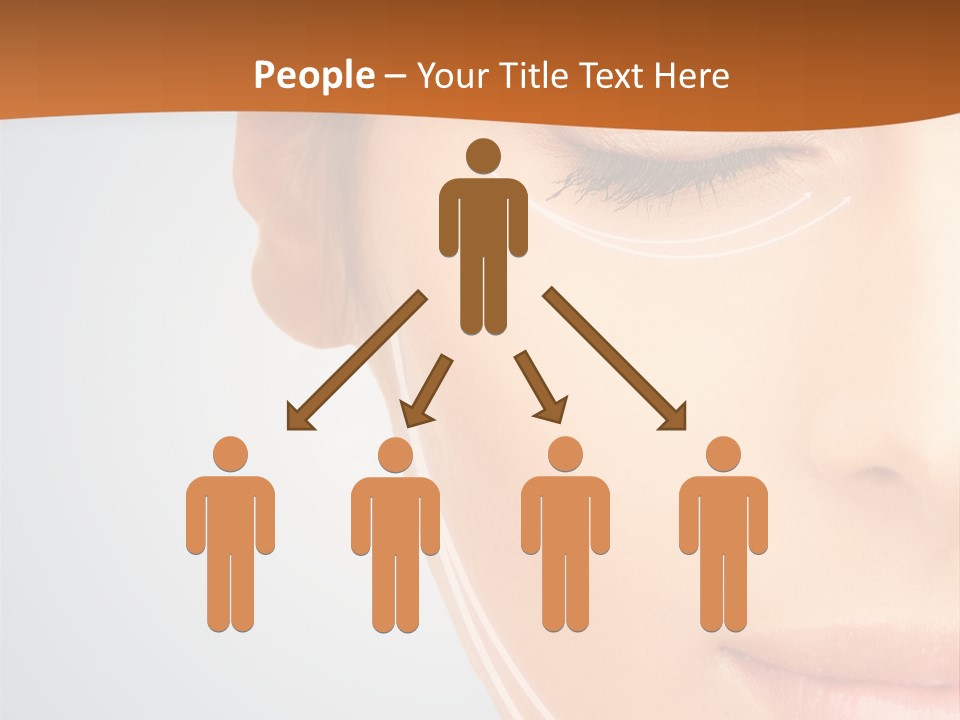 A Woman With Her Eyes Closed And Her Eyes Closed PowerPoint Template