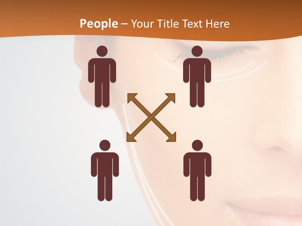 A Woman With Her Eyes Closed And Her Eyes Closed PowerPoint Template