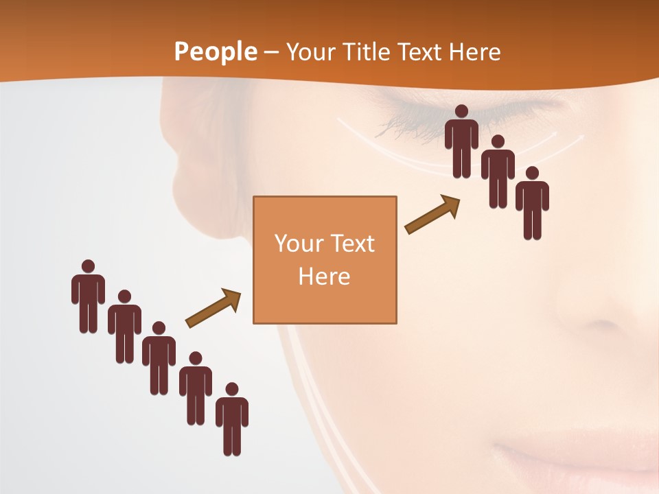 A Woman With Her Eyes Closed And Her Eyes Closed PowerPoint Template