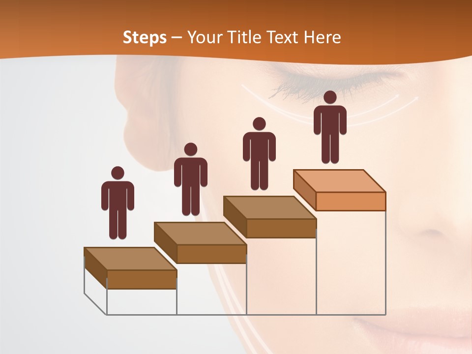 A Woman With Her Eyes Closed And Her Eyes Closed PowerPoint Template