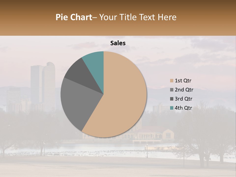 A Picture Of A City With Mountains In The Background PowerPoint Template