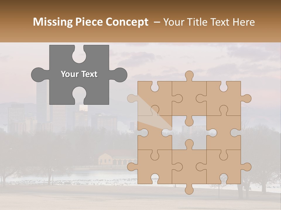 A Picture Of A City With Mountains In The Background PowerPoint Template