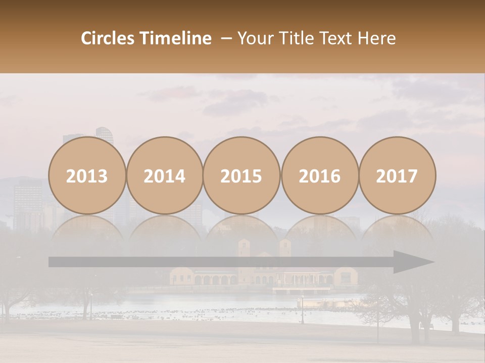 A Picture Of A City With Mountains In The Background PowerPoint Template