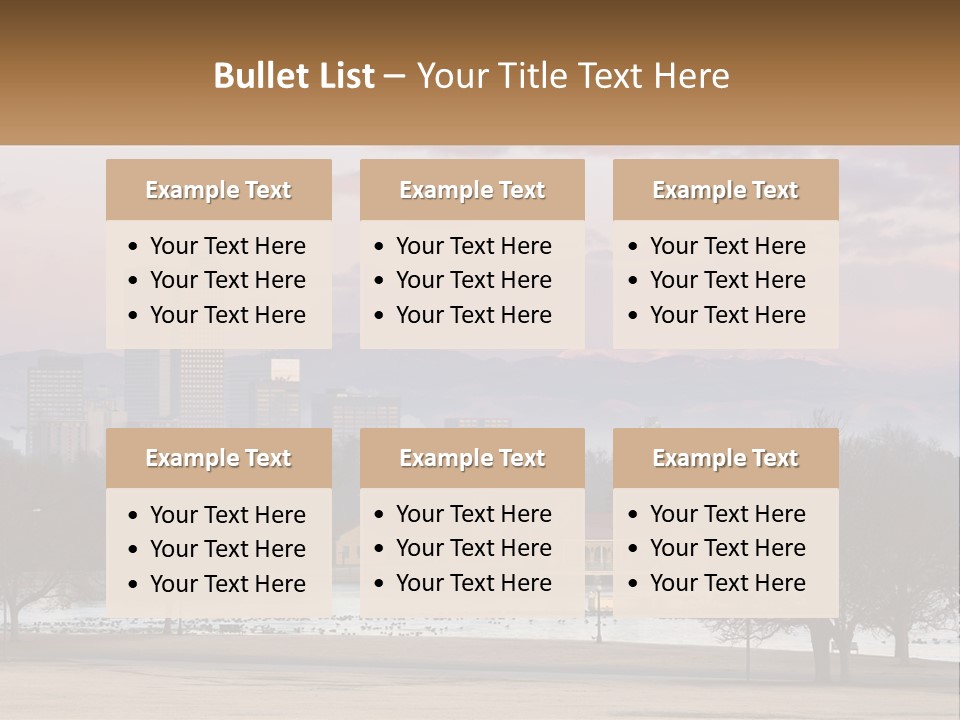 A Picture Of A City With Mountains In The Background PowerPoint Template