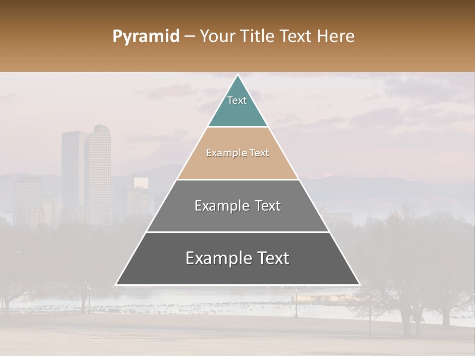 A Picture Of A City With Mountains In The Background PowerPoint Template