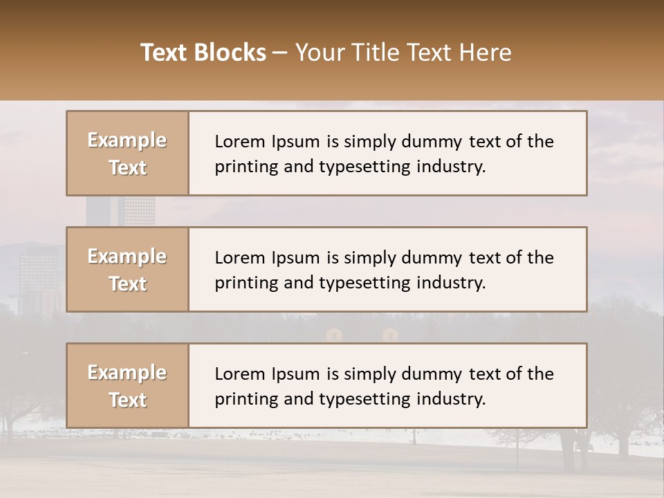 A Picture Of A City With Mountains In The Background PowerPoint Template