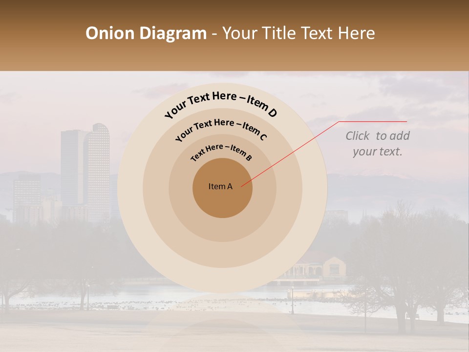 A Picture Of A City With Mountains In The Background PowerPoint Template
