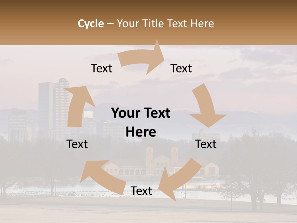 A Picture Of A City With Mountains In The Background PowerPoint Template