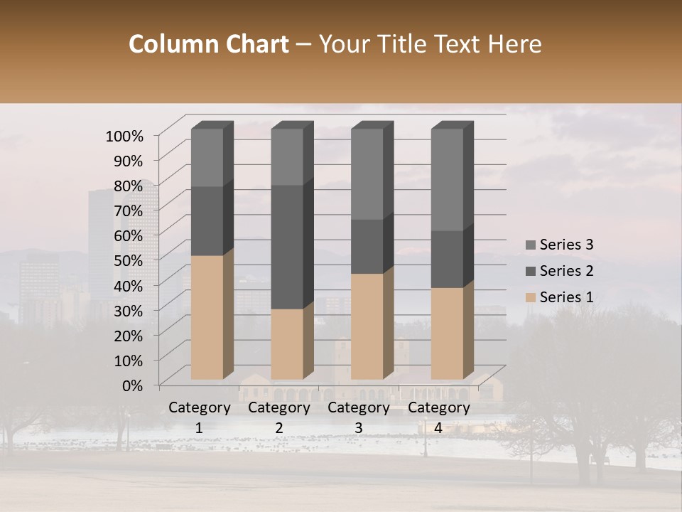 A Picture Of A City With Mountains In The Background PowerPoint Template