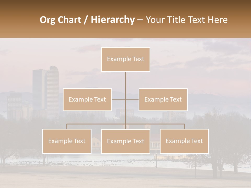 A Picture Of A City With Mountains In The Background PowerPoint Template