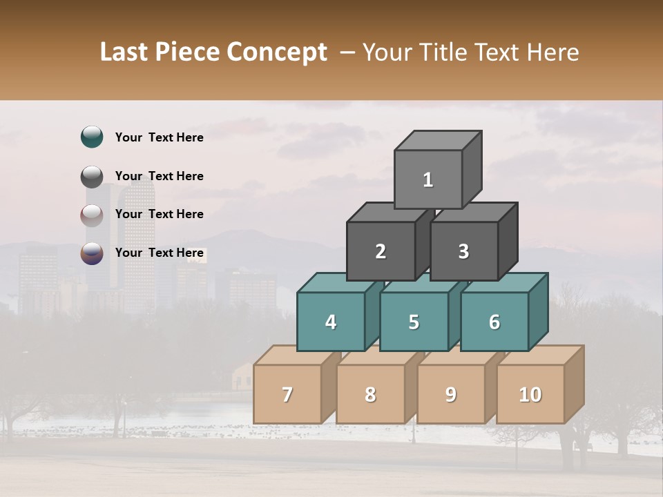 A Picture Of A City With Mountains In The Background PowerPoint Template