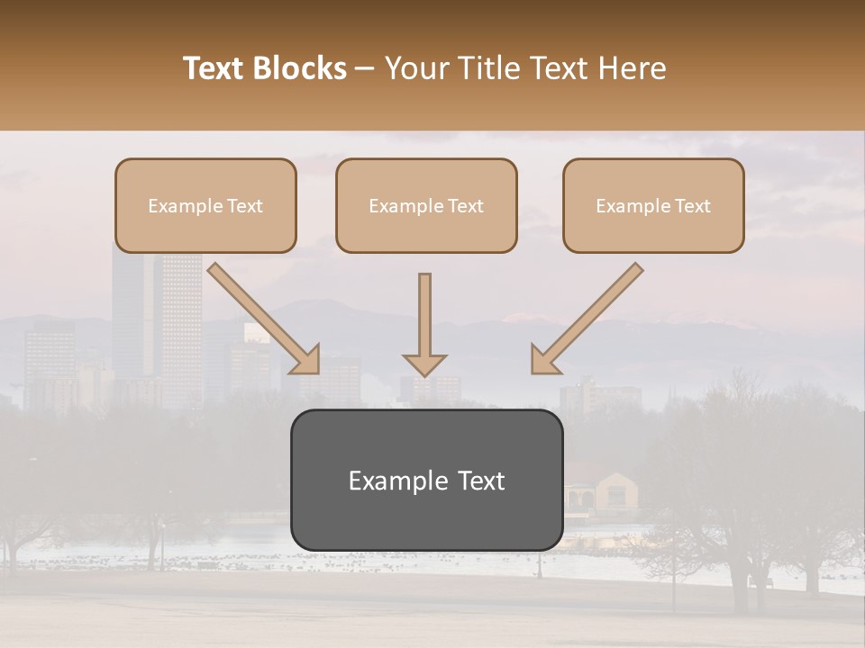 A Picture Of A City With Mountains In The Background PowerPoint Template