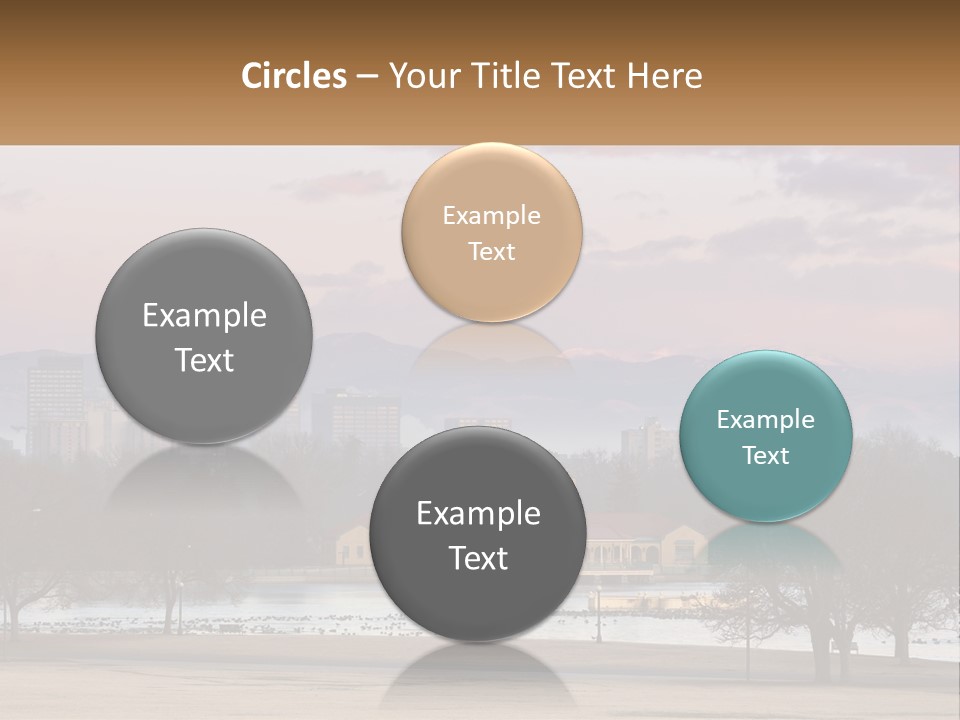 A Picture Of A City With Mountains In The Background PowerPoint Template