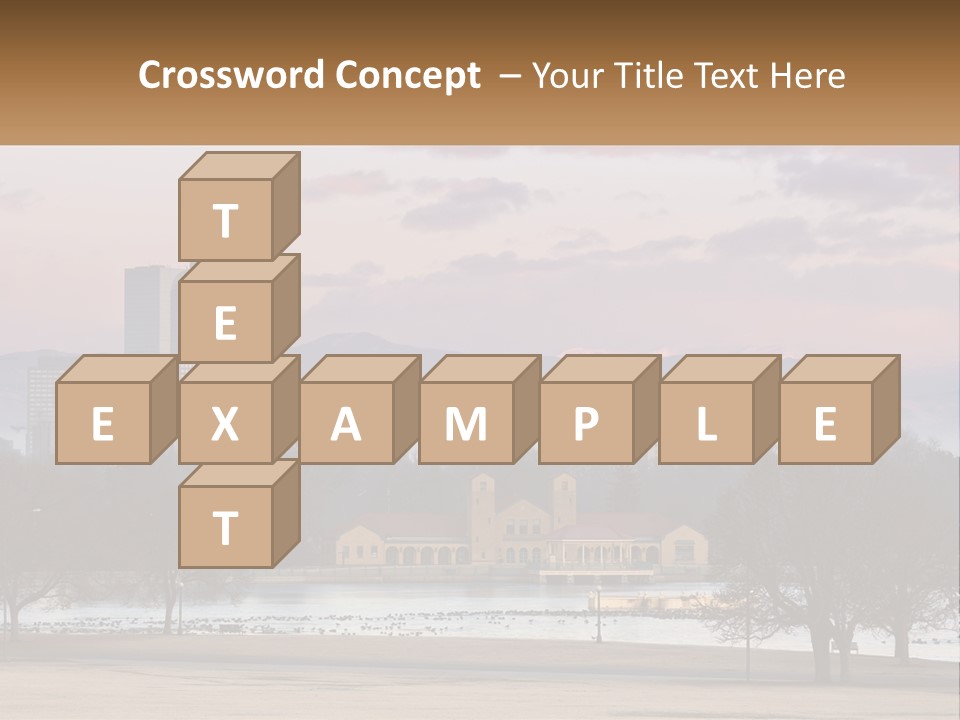 A Picture Of A City With Mountains In The Background PowerPoint Template