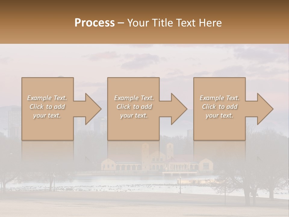 A Picture Of A City With Mountains In The Background PowerPoint Template