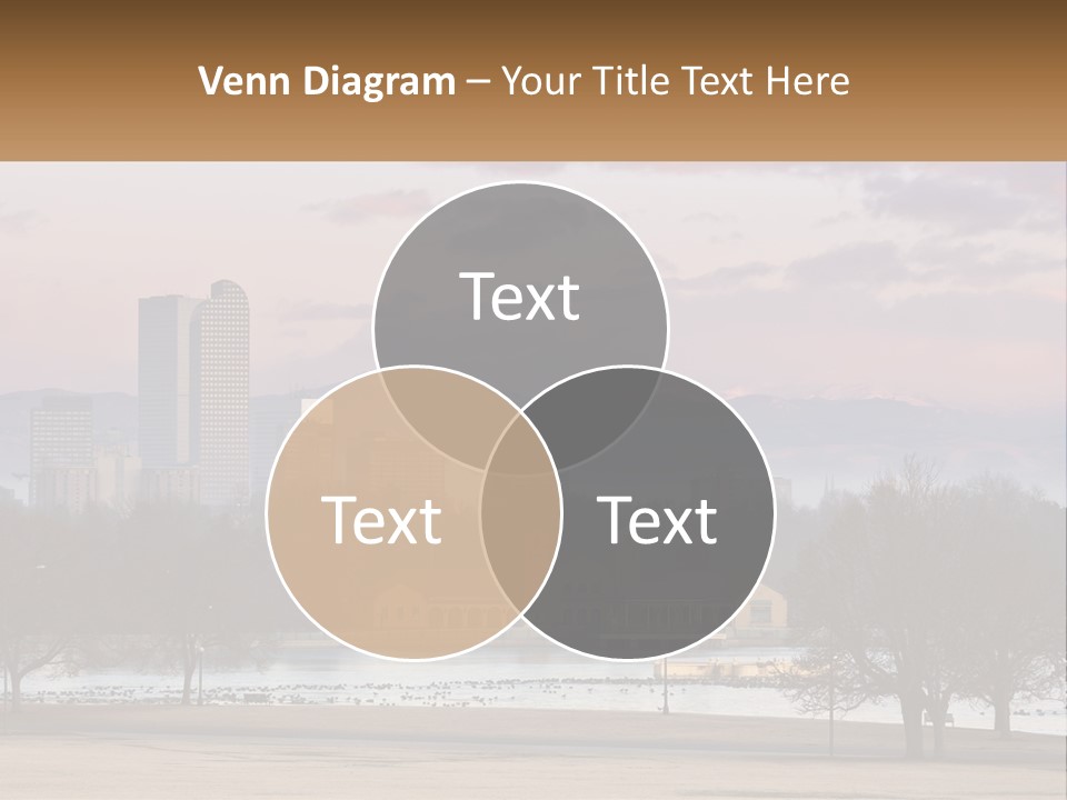 A Picture Of A City With Mountains In The Background PowerPoint Template