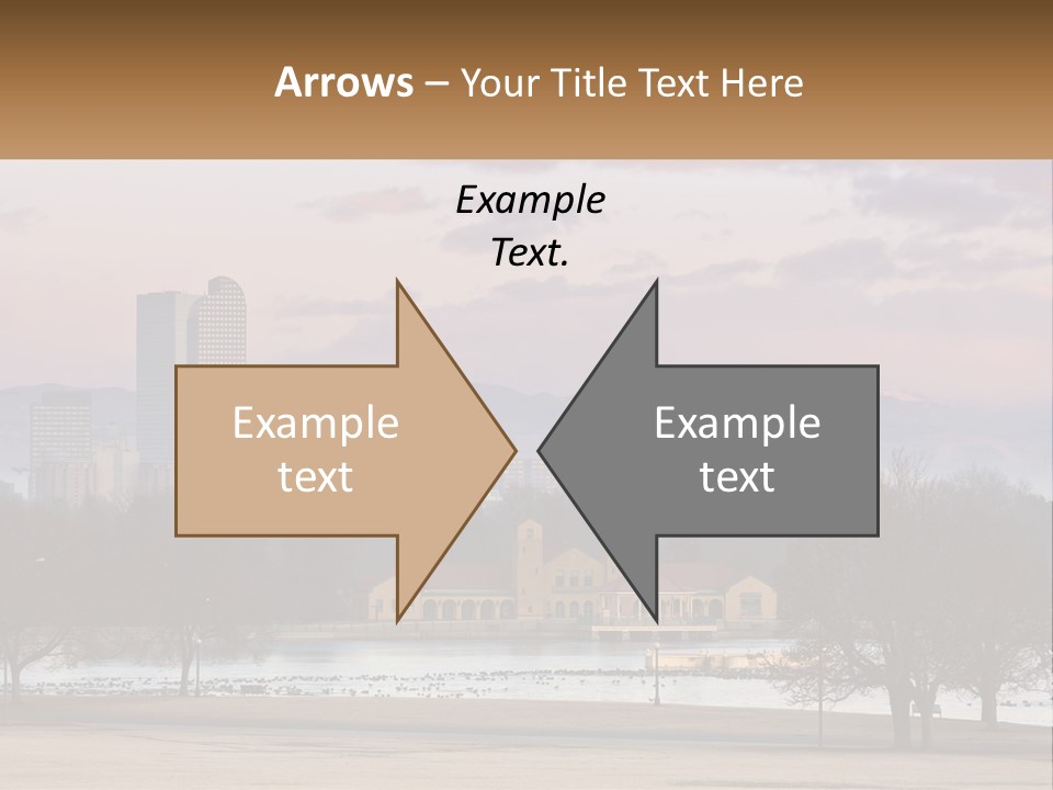 A Picture Of A City With Mountains In The Background PowerPoint Template