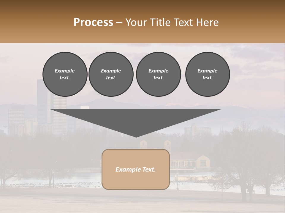 A Picture Of A City With Mountains In The Background PowerPoint Template