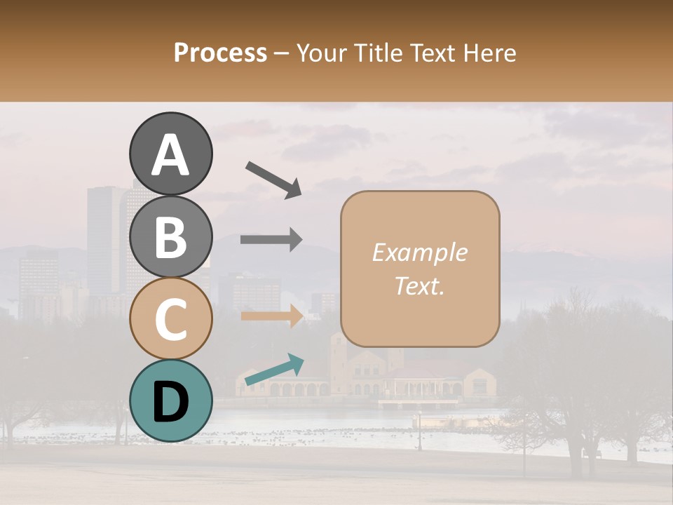 A Picture Of A City With Mountains In The Background PowerPoint Template