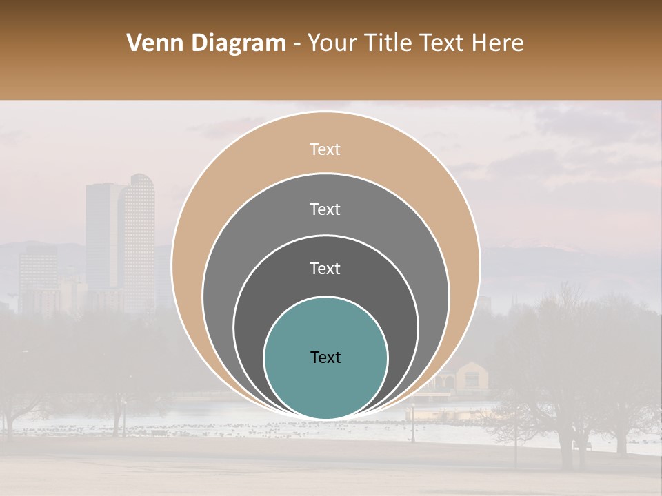 A Picture Of A City With Mountains In The Background PowerPoint Template