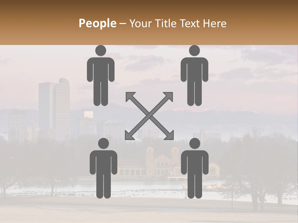 A Picture Of A City With Mountains In The Background PowerPoint Template