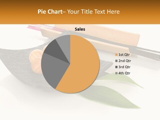 A Plate Of Food With Chopsticks And Chopsticks Next To It PowerPoint Template