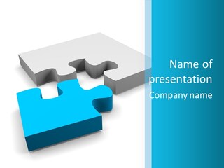 A Piece Of A Puzzle Sitting On Top Of A Table PowerPoint Template