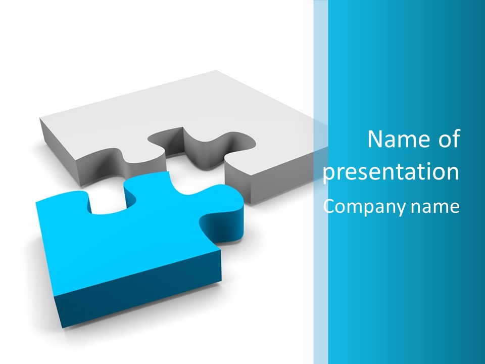 A Piece Of A Puzzle Sitting On Top Of A Table PowerPoint Template