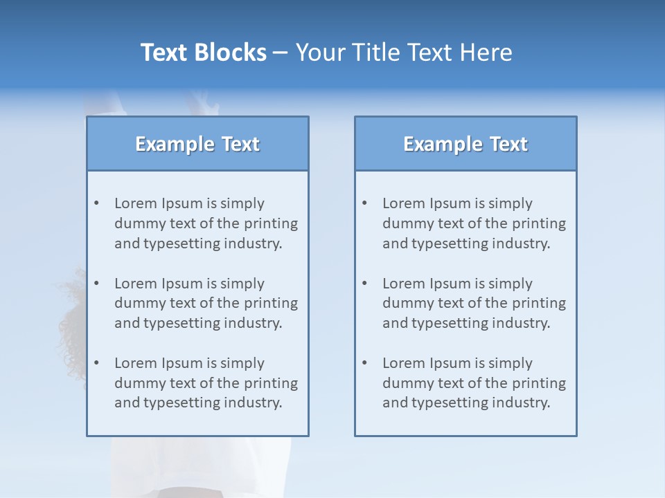 A Woman In A White Shirt Is Reaching Up To The Sky PowerPoint Template