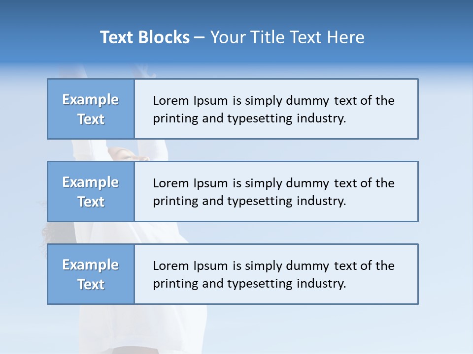 A Woman In A White Shirt Is Reaching Up To The Sky PowerPoint Template