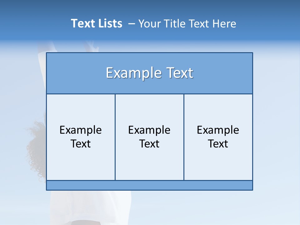 A Woman In A White Shirt Is Reaching Up To The Sky PowerPoint Template