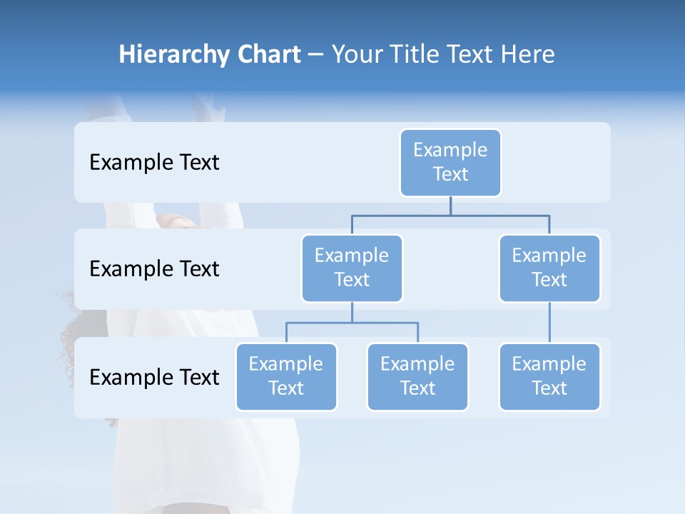 A Woman In A White Shirt Is Reaching Up To The Sky PowerPoint Template