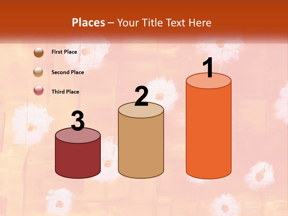 An Orange And Yellow Background With White Flowers PowerPoint Template