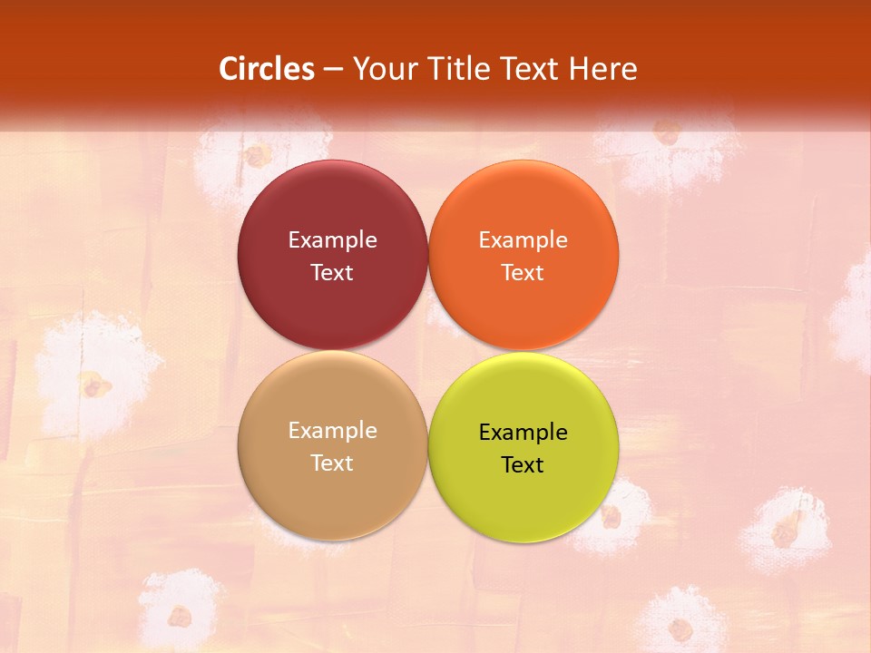 An Orange And Yellow Background With White Flowers PowerPoint Template