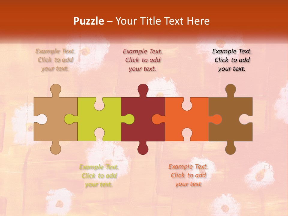 An Orange And Yellow Background With White Flowers PowerPoint Template