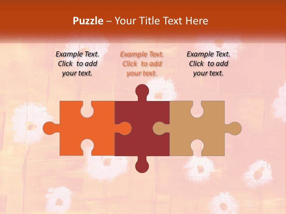 An Orange And Yellow Background With White Flowers PowerPoint Template