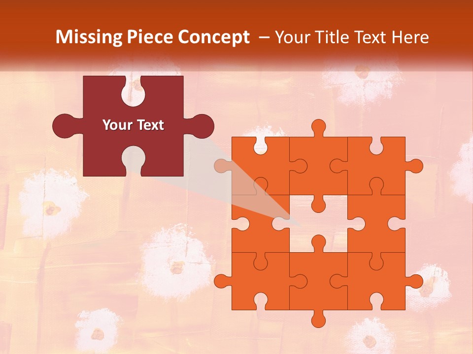 An Orange And Yellow Background With White Flowers PowerPoint Template