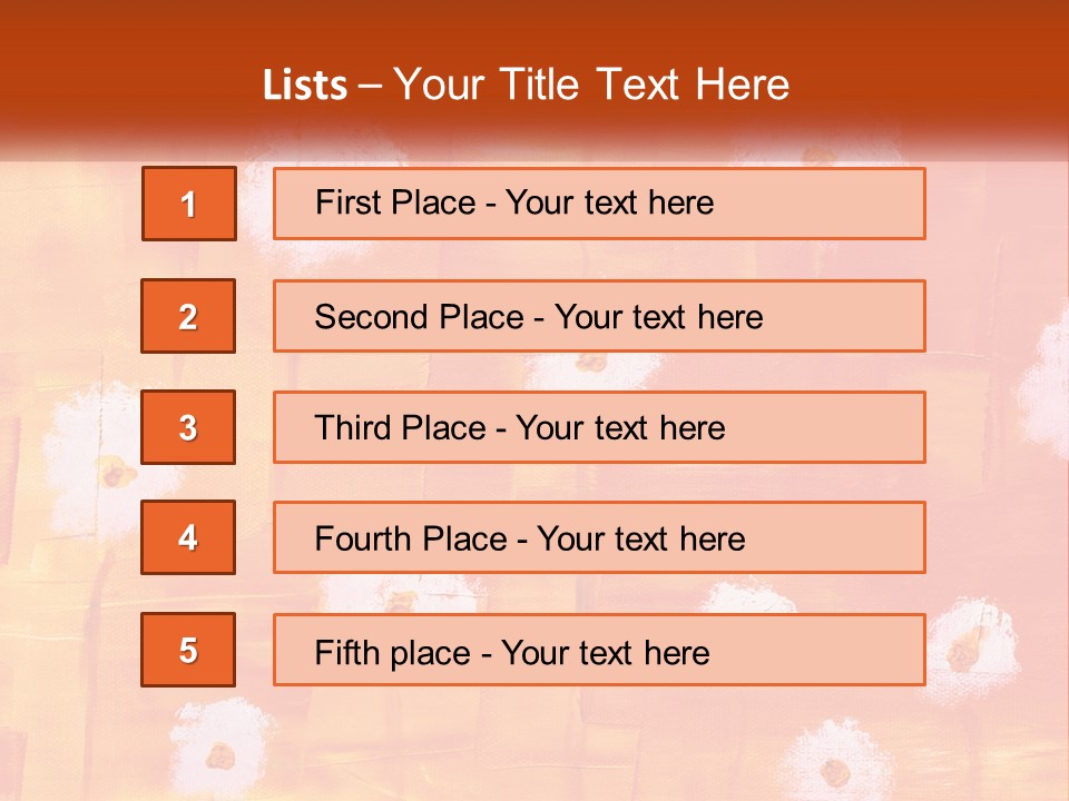 An Orange And Yellow Background With White Flowers PowerPoint Template