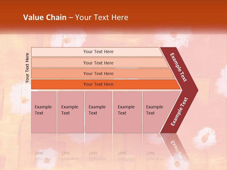 An Orange And Yellow Background With White Flowers PowerPoint Template
