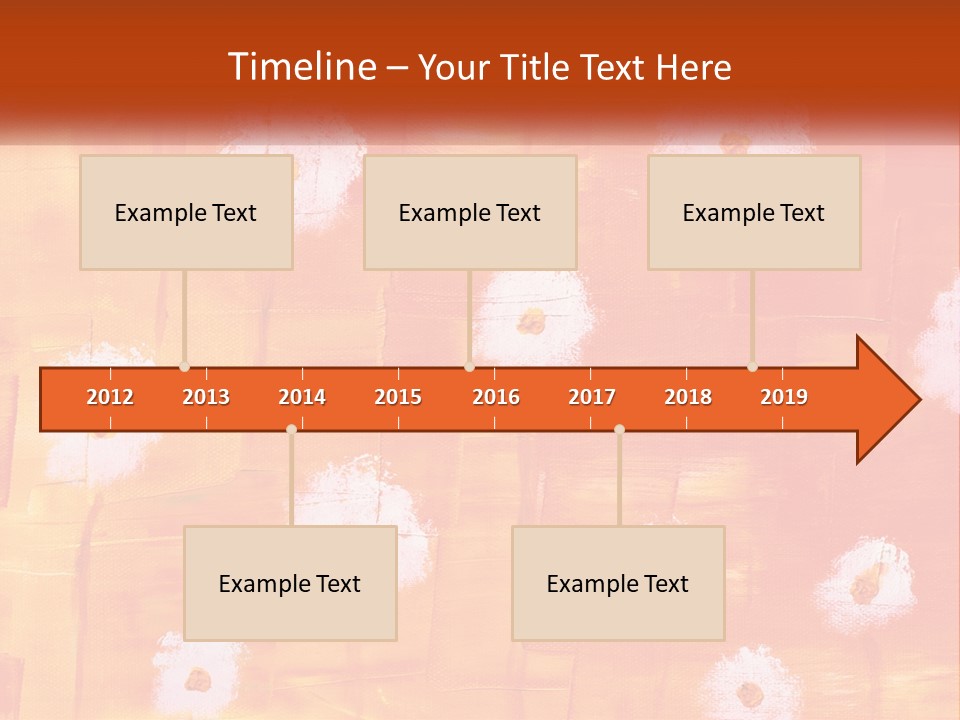 An Orange And Yellow Background With White Flowers PowerPoint Template