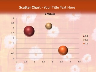 An Orange And Yellow Background With White Flowers PowerPoint Template